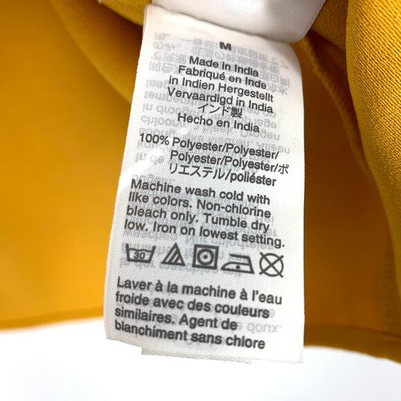 J.Crew Drapey Ruffleneck Top In 365 Crepe Womens Sz Medium Goldenrod Yellow NEW - Picture 7 of 7